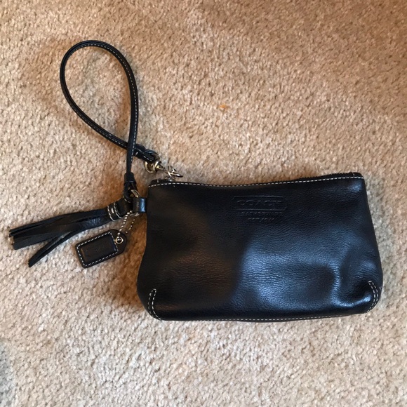 Black Coach wristlet - Picture 1 of 4